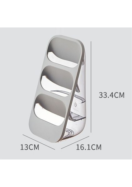 Mutfak Gereçleri Için Çok Işlevli Üç Katmanlı Süzgeçli Saklama Kutusu - Plastik Düzenleyici, Beyaz ve Gri (Yurt Dışından) modelleri