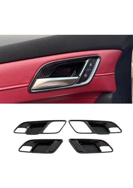 Mg Hs 2020-2024 Abs Karbon Fiber Araba Iç Kapı Kolu Kapağı Trim Koruyucu Iç Aksesuarlar (Yurt Dışından) fırsatları