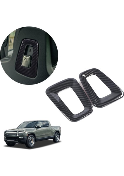 Rivian R1T R1S 2022 2023 2024 Koltuk Kancası Kapağı Dekoratif Panel Çerçeve Kaplaması Karbon Fiber (Yurt Dışından) modelleri