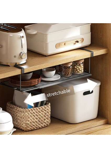 Ayarlanabilir Dolap Altı Rafı, Ofis Için Masa Altı Depolama Uzun Klipsleri, Gardıroplar Için Metal Raf Altı Depolama-B (Yurt Dışından) modelleri