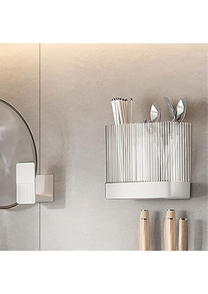 Mutfak Gereçleri Tutucu, Pişirme Gereçleri Küpü Duvara Monte Edilen Gereçler Düzenleyici Tezgah Üstü Gereç Depolama Mutfak Için, Beyaz (Yurt Dışından) fiyatları