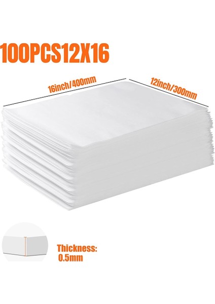 100 Paket Yastık Köpük Poşetleri, 12X16 Inç Taşıma Için Paketleme Yastıklama Malzemeleri, 0,5 mm Kalınlığında Köpük Sarma Poşetleri (Yurt Dışından) modelleri