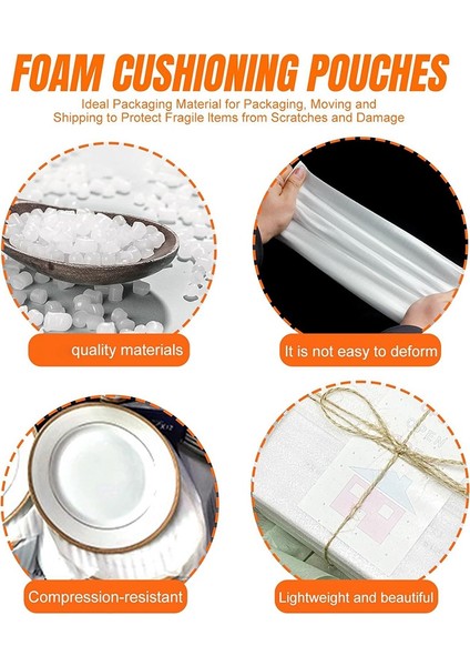 100 Paket Yastık Köpük Poşetleri, 12X16 Inç Taşıma Için Paketleme Yastıklama Malzemeleri, 0,5 mm Kalınlığında Köpük Sarma Poşetleri (Yurt Dışından) fırsatları