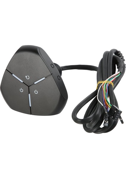 Bilgisayar Masaüstü Anahtarı Pc Güç Açma/yeniden Başlatma Düğmesi Çift USB Harici Uzatma Güç Kablosu Ofis Için Açma/kapama Düğmesi A (Yurt Dışından)