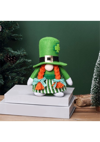 St Patrick Günü Cüce Süslemeleri, Ev Için Şanslı Yeşil Cüce Peluşları, Dekor Için St Patrick Günü Doldurulmuş Bebek Hediyeleri (Yurt Dışından) fırsatları