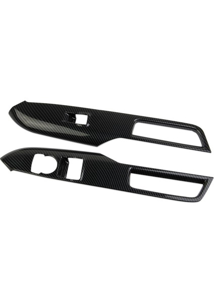 Kapı Pencere Kaldırma Anahtarı Paneli Kapağı Döşeme Ford Mustang 2024 Iç Aksesuarlar Karbon Fiber (Yurt Dışından)