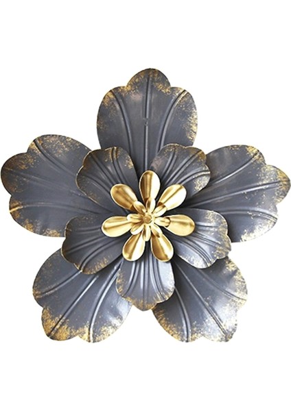 Metal Çiçek Duvar Sanatı Dekoru, Rustik Modern Çiçek Heykeli, 3D Duvar Sanatı Duvar Asılı Dekorasyonu Iç Mekan Oturma Odası Için (Yurt Dışından)