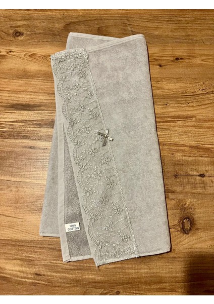 2 Adet Gri Pamuklu Güpürlü Çeyizlik 50 x 90 El Yüz Havlu fiyatları