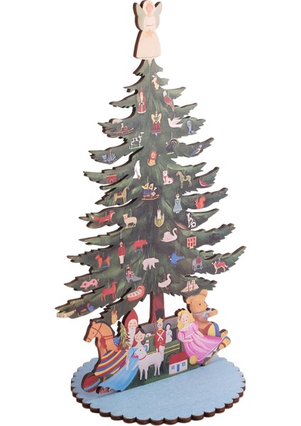 Ahşap Noel Ağacı, Çıkarılabilir Süslerle Masa Üstü Dekorasyon Mini Süsler, Ev, Ofis Için Noel Ağacı (Yurt Dışından)