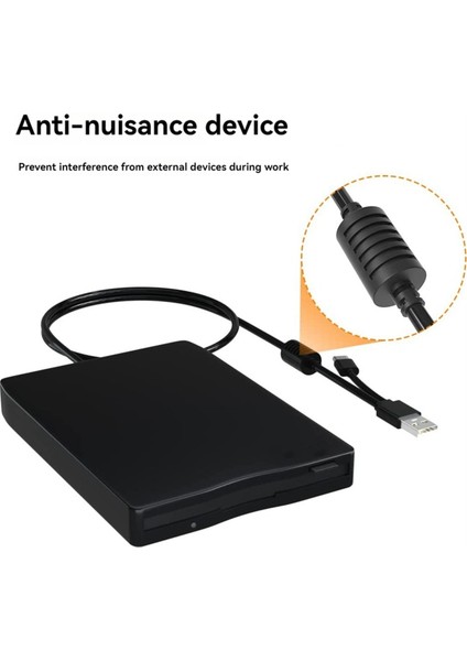 USB Disket Okuyucu Disket Sürücüsü Çift Arayüz Harici USB C Disket Sürücüsü Pc Dizüstü Bilgisayar Masaüstü (Yurt Dışından)