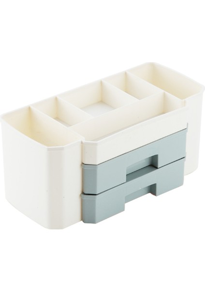 Makyaj Düzenleyici Kozmetik Kutusu Mücevher Saç Aksesuarları Güzellik Cilt Bakım Ürünleri Düzenleme Makyaj Saklama Kutusu, Mavi (Yurt Dışından)