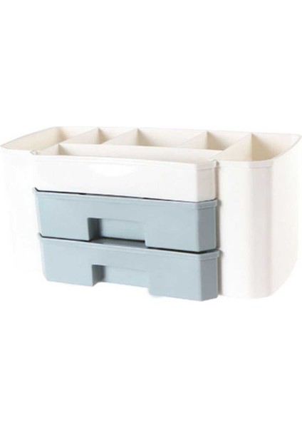 Makyaj Düzenleyici Kozmetik Kutusu Mücevher Saç Aksesuarları Güzellik Cilt Bakım Ürünleri Düzenleme Makyaj Saklama Kutusu, Mavi (Yurt Dışından) fırsatları