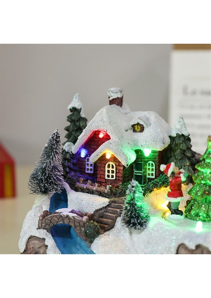 Noel Dönen Müzik Heykeli Noel Ev Dekorasyonu Masaüstü Süsleri Tatil Hediyesi B (Yurt Dışından) fiyatları