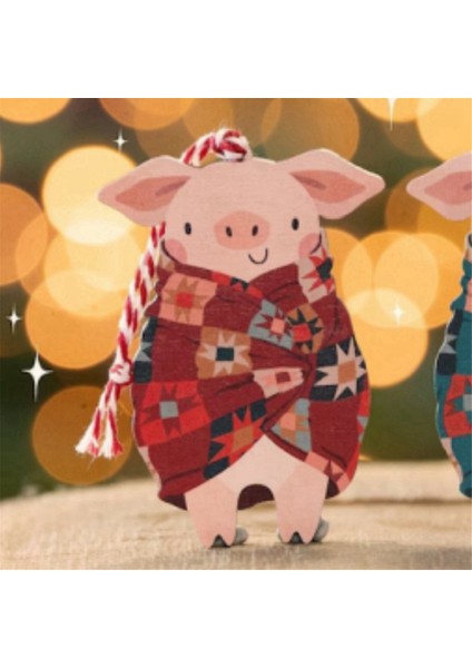 Battaniyedeki Domuzlar Kolye Ahşap Askılı Süsler Sevimli Domuzcuk Noel Ağacı Süslemeleri Ev Için Gizli Noel Baba Hediyesi (Yurt Dışından) fırsatları