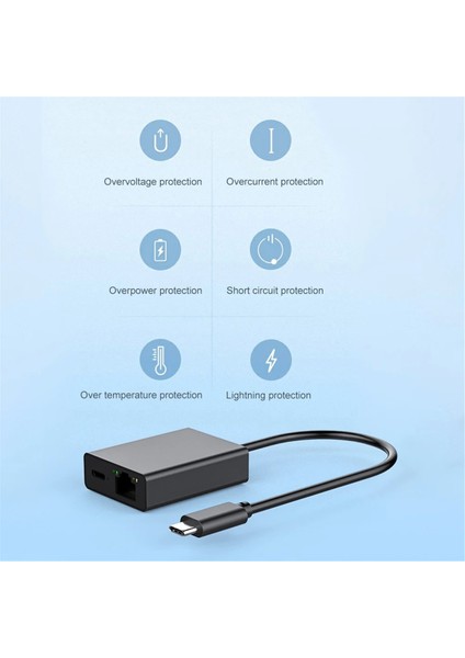 Google Tv 4K USB Dock Adaptörü USB C Ethernet USB C - Ethernet Adaptörü Tak ve Çalıştır Desteği Pd Şarjı (Yurt Dışından)