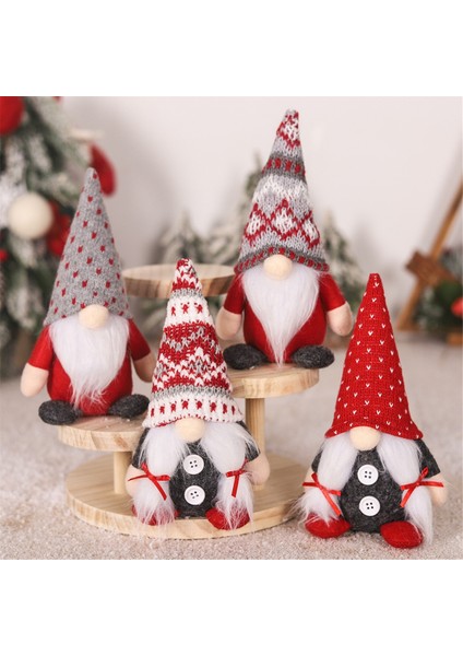 4 Adet Noel Cüceleri Peluş Hediyeler Handamde Isveç Tomte Bebek Ren Geyiği Cücesi Koleksiyonluk Noel Ev Dekorasyonları (Yurt Dışından) modelleri
