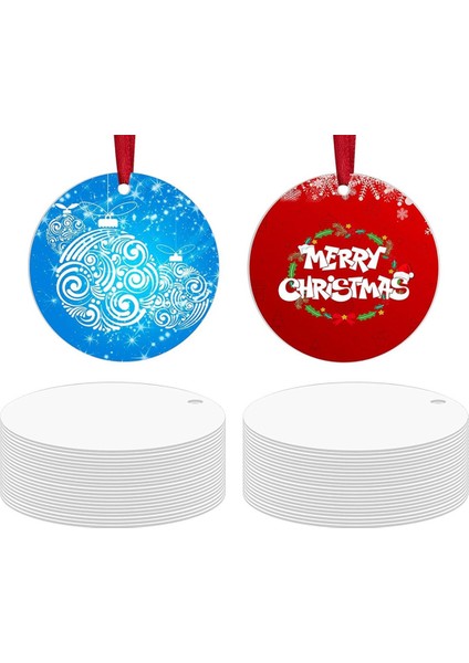 36 Adet Metal Süblimasyon Süs Boşlukları, Noel Ağacı Dekoru Için Süblimasyon Noel Süs Boşlukları (Yurt Dışından)