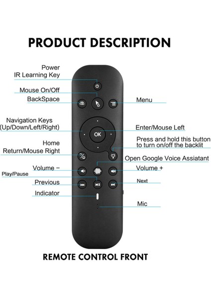 Rusça Sürüm G60S Pro Bt Kablosuz Ses Uzaktan Kumanda 2.4g Bt5.0 Dokunmatik Ekranlı Çift Modlu Ses Uzaktan Kumanda (Yurt Dışından) fırsatları
