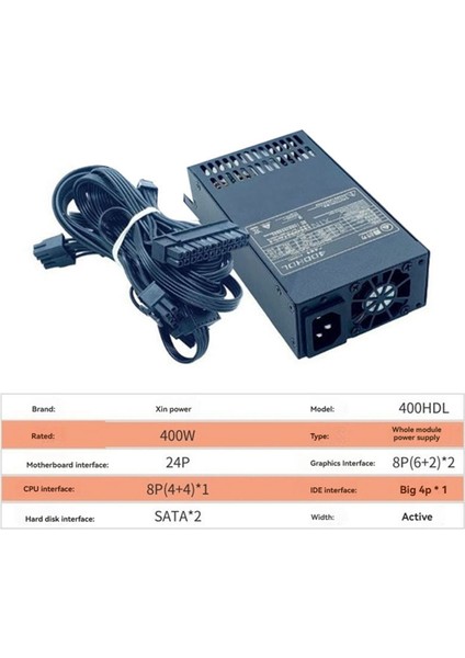 400W Psu Atx Tam Modüler Güç Kaynağı Flex Modül Güç Kaynağı Küçük 1u (Flex Itx) Bilgisayar Kasası Için Düşük Gürültü (Yurt Dışından)