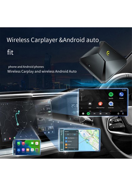 Araba Adaptörü 2 Ln 1 Kablosuz Carplay Android Adaptörü Kablosuz Adaptör Carplay Android Auto Box Adaptörü (Yurt Dışından) fiyatları