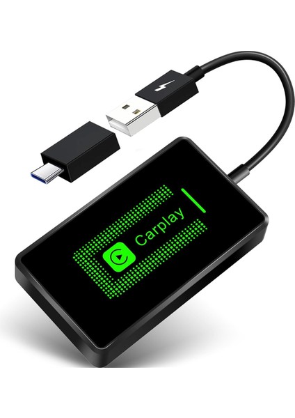 Apple Cihaz Için Kablosuz Carplay Adaptörü, iPhone Için Adaptör, Fabrika Kablolu'yu Kablosuz Carplay Adaptörüne Dönüştürme Tak ve Çalıştır (Yurt Dışından)