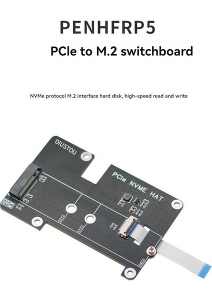 Raspberry Pi 5 2230 2242 2280 M.2 M Key Nvme SSD Desteği Pcıe Gen2 Için Pcıe - M.2 M Key Adaptörü Nvme Genişletme Kartı (Yurt Dışından)