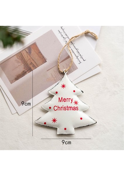 Dövme Demir Noel Ağacı Kolye Yıldız Çan Noel Partisi Ev Dekorasyonu Kolye E (Yurt Dışından)