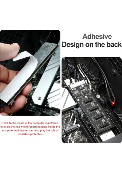 9pin USB Başlık Ayırıcı, Sata Güç Kablolu USB 2.0 Başlık Ayırıcı, Cpu/rgb Işık/yazıcı Için Dahili USB Hub (Yurt Dışından) modelleri