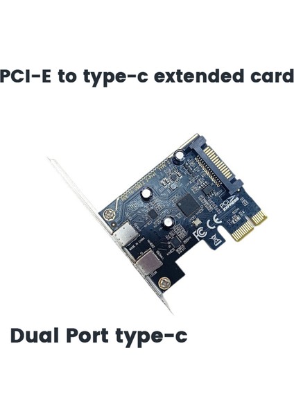 Masaüstü Anakart Pcı-E'den Tip-C Adaptör Kartına Çift Portlu Tip-C Genişletme Kartı ASM1042 Ana Bilgisayar Kartı Kullanarak (Yurt Dışından) fiyatları