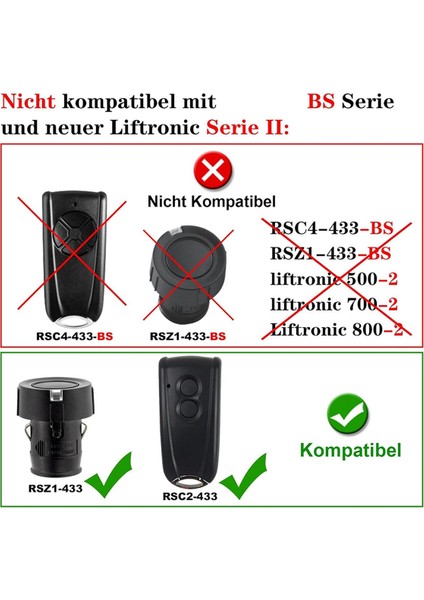Ecostar Rse2 Rsc2 Garaj Kapısı Uzaktan Kumandası Için Uzaktan Kumanda 433MHZ Kablosuz 2 Düğmeli Sürgülü Kapı Uzaktan Kumandası (Yurt Dışından) fiyatları