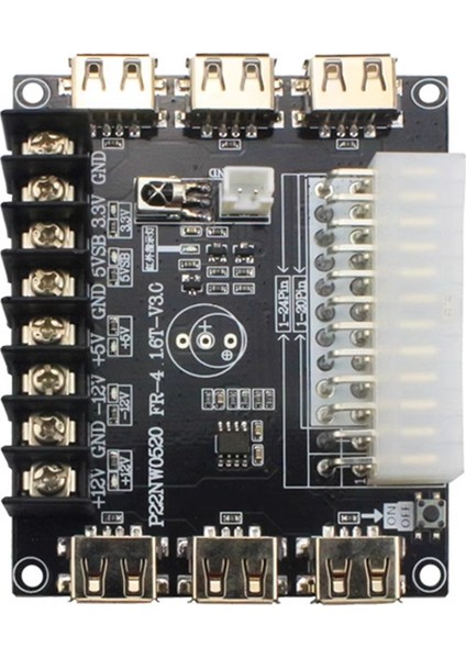 24 Pin/20 Pin Atx Güç Kaynağı Breakout Board Modül Adaptörü Güç Konnektörü Desteği 12V -12V 5V 5VSB 3.3V Kasasız (Yurt Dışından)