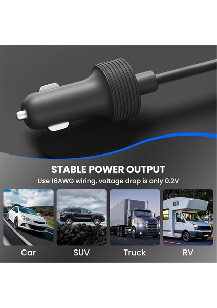 Starlink Mini Güç Kablosu Doğrudan Sigara Adaptörü Için, Starlink Mini 12V-24V Araç Şarj Cihazı Güç Kaynağı Kablosu 16.4ft (Yurt Dışından) fırsatları