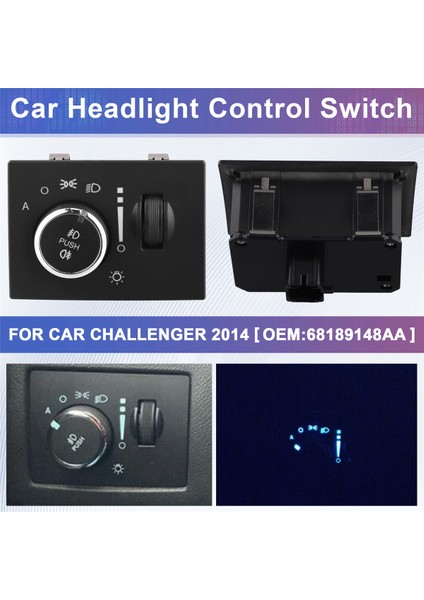 Araba Sis Lambası Anahtarı Far Kontrol Anahtarı 68189148AA Dodge Challenger 2014 Araba Aksesuarları (Yurt Dışından)