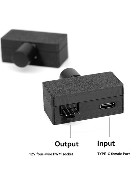 Fan Hız Kontrol Cihazı 4pin Pwm Fan Regülatörü Type-C Güç Kaynağı Dıy Su Soğutmalı Soğutucu Yüksek Güçlü Pwm Fan Regülatörü (Yurt Dışından)