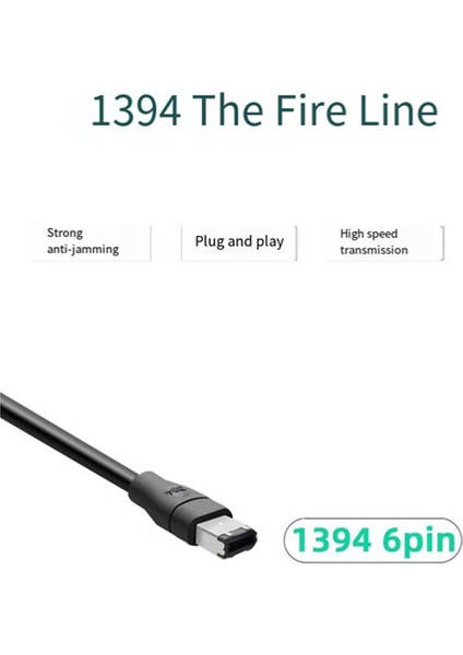 1,8 M Firewire Kablosu Siyah Ieee 1394 Firewire 400 - Firewire 400 Kablosu 6 Pin Erkek - 6 Pin Erkek Kablo (Yurt Dışından) fiyatları