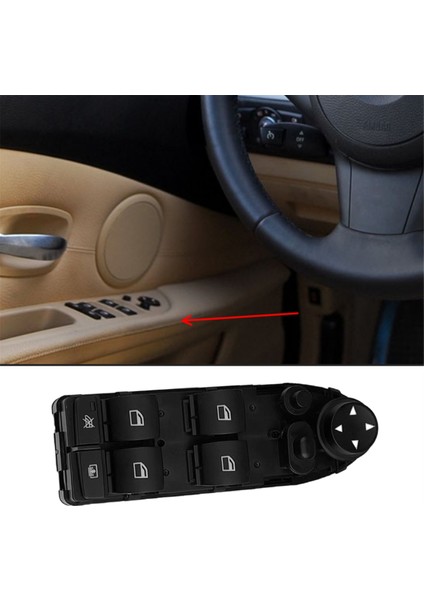 Araba Sürücü Tarafı Elektrikli Güç Pencere Camı Kaldırma Kontrol Anahtarı 61319122113 Bmw 5 Serisi E60 E61 2002-2009 Lhd (Yurt Dışından) fırsatları