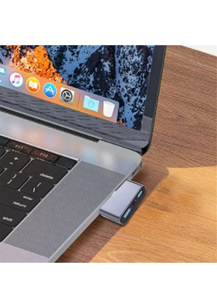 Hızlı Veri Iletimi Için Tip C Dizüstü Bilgisayar Yerleştirme Istasyonu Çoklu Bağlantı Noktalı USB Adaptör Dongle, Hafif ve Taşınabilir (Yurt Dışından) modelleri
