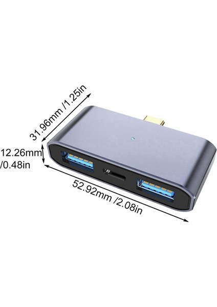 Hızlı Veri Iletimi Için Tip C Dizüstü Bilgisayar Yerleştirme Istasyonu Çoklu Bağlantı Noktalı USB Adaptör Dongle, Hafif ve Taşınabilir (Yurt Dışından) fırsatları