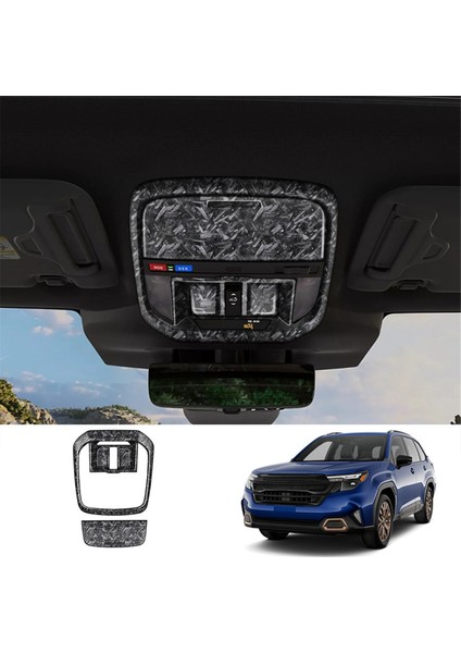 Araba Ön Okuma Işığı Çerçevesi Gözlük Kutusu Trim Kapak Sticker Subaru Forester 2025 Iç Aksesuarlar C (Yurt Dışından) modelleri