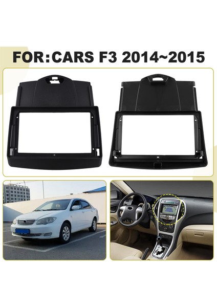 9 Inç 2dın Araba Ses Radyo Fasya Çerçeve Adaptörü DVD Gösterge Paneli Montaj Paneli Çerçeve Kiti Byd F3 2014 2015 (Yurt Dışından) fırsatları