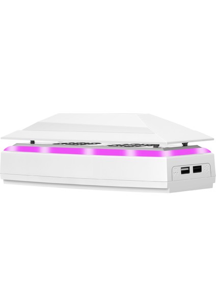 Ps5 Slim Üst Soğutma Fanı Ps5 Oyun Konsolu Için Toz Geçirmez Su Geçirmez Çok Işlevli Fan Rgb Renkli Işıklarla (Yurt Dışından)