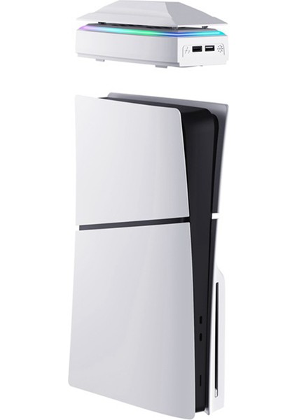 Ps5 Slim Üst Soğutma Fanı Ps5 Oyun Konsolu Için Toz Geçirmez Su Geçirmez Çok Işlevli Fan Rgb Renkli Işıklarla (Yurt Dışından) fırsatları