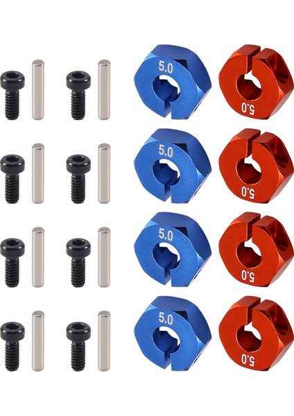 4 Adet Alüminyum 5mm Kalınlık Tekerlek Altıgen 12MM Tahrik Göbeği Pimli Vidalar Rc Araba Paletli Kamyonlar Için (Yurt Dışından) fırsatları