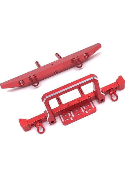 1/10 Rc Paletli Araba Için Metal Ön Arka Tampon MN999 MN222 Trx4 SCX10 90046 90047 Rc Araba Yükseltme Parçaları Kırmızı (Yurt Dışından)