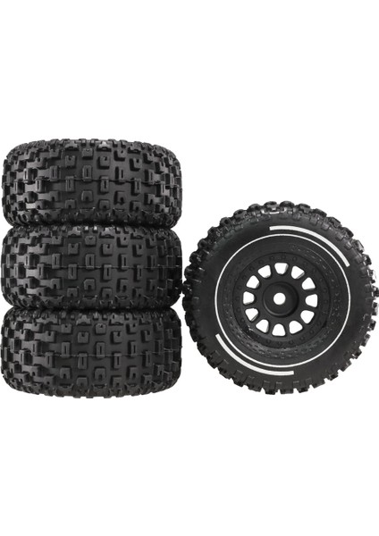 4 Adet 65MM Kauçuk Lastik 12MM 1/14 Mjx 14301 14302 14303 Rc Araba Yükseltme Parçaları Aksesuarları Siyah (Yurt Dışından)
