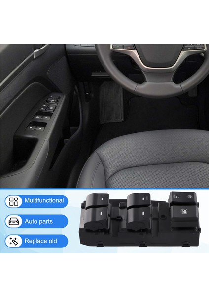 Araba 93570-F2200 Sürücü Tarafı Ana Elektrikli Elektrikli Cam Kontrol Anahtarı Hyundai Elantra 2017 2018 2019 2020 (Yurt Dışından) fırsatları