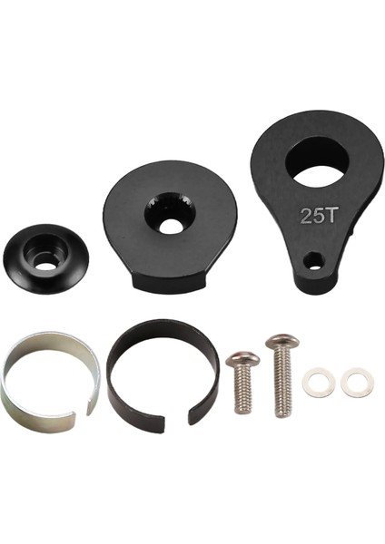 25T Direksiyon Servo Kolu Boynuzu 1 Delik Rc Paletli Araba Büyük Tork Dijital Servo Yükseltme Parçaları Siyah (Yurt Dışından) fiyatları