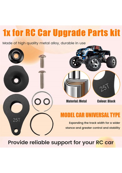 25T Direksiyon Servo Kolu Boynuzu 1 Delik Rc Paletli Araba Büyük Tork Dijital Servo Yükseltme Parçaları Siyah (Yurt Dışından) fırsatları