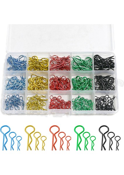 260 Adet 1/8 1/10 1/16 Rc Araba Gövde Kabuğu R Klipsleri Gövde Kabuğu Pimi Metal Gövde Kabuğu Klipsi Pimi Kamyon Oyuncak Aksesuarları (Yurt Dışından)