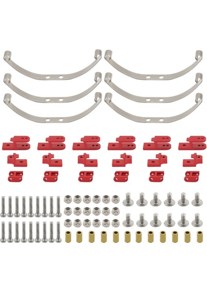 Set Yaprak Yaylı Sönümleme Süspansiyon Aksesuarları 1/16 Mn Wpl Model Araba B36 B16 Jjrc Q60 Q63 Q75 Feiyu Kırmızı (Yurt Dışından)